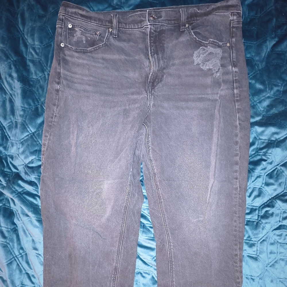 American Eagle Women's Charcoal Super High Rise Ankle Straight Size 18w